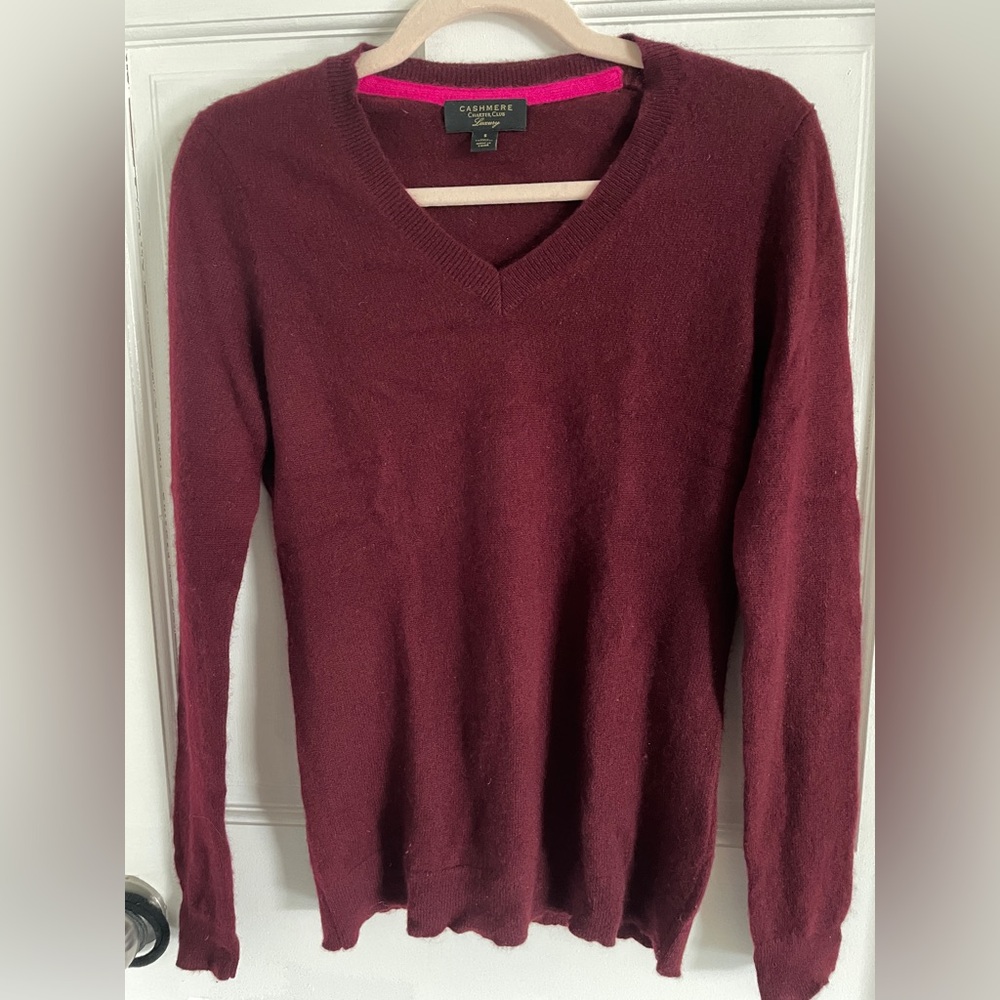 Charter Club 100% cashmere V-Neck Sweater